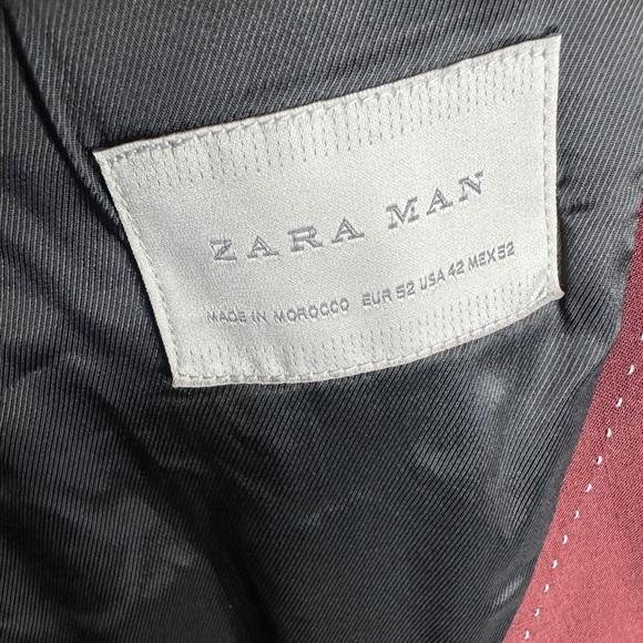 Zara Men's Maroon Blazer - Picture 4 of 5